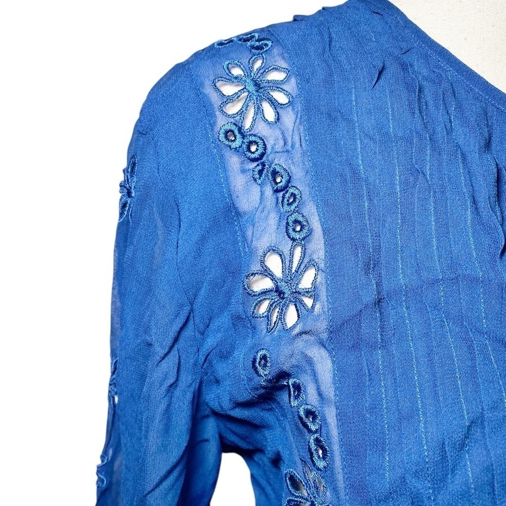 Karina Grimaldi Linda Embellished Mini Dress in Blue NWT - Picture 5 of 16
